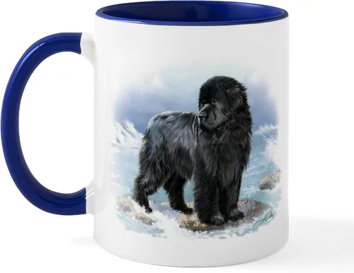 Vista 18 de CafePress Newfoundland Dog Drool Zone Taza de café de cerámica de 11 oz (11.0 fl oz)