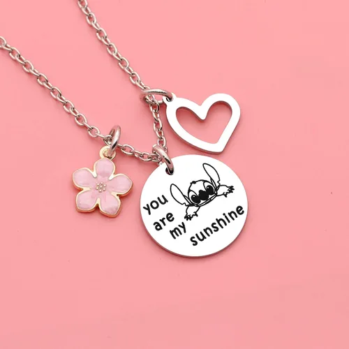 Vista 5 de Maxforever Joyería para niña collar de You are My Sunshine regalo para hija sobrina niñas Metal No es una piedra preciosa