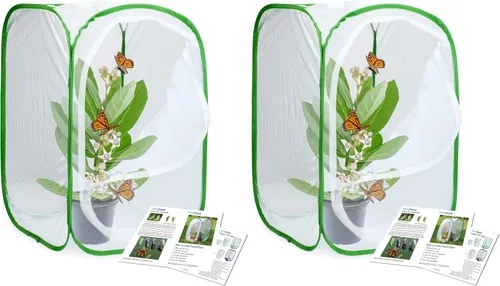Vista 12 de RESTCLOUD Jaula de hábitat para insectos y mariposas, 12 x 12 x 12 in