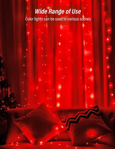 Vista 5 de Mikasol Guirnalda de luces de hadas, 4 paquetes de luces LED, funciona con pilas, alambre de cobre impermeable con control remoto, luces de hadas