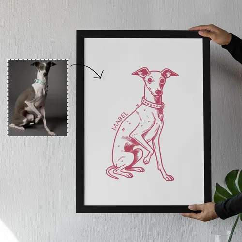 Vista 11 de Giantbighands Póster Personalizado de Perro en Lienzo Decorativo con Foto - Regalos Personalizados Para Amantes de Mascotas, Lienzo Conmemorativo