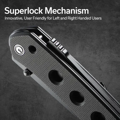 Vista 2 de CIVIVI Vision FG - Cuchillo de bolsillo para EDC, Superlock plegable con mango de 3.54 pulgadas Inversa Tanto Nitro-V Blade G-10, regalo ideal
