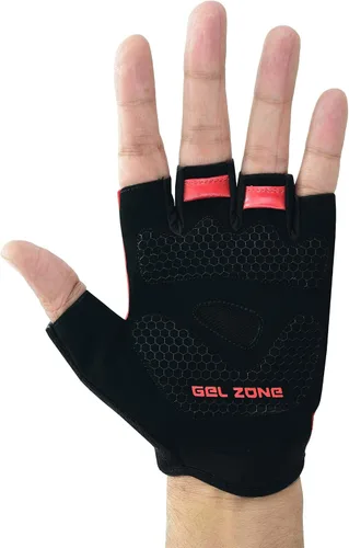 Vista 4 de Guantes de ciclismo de medio dedo, guantes de bicicleta antideslizantes de gel acolchados que absorben los golpes, guantes de ciclismo para hombres