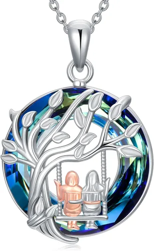 Vista 14 de WINNICACA Gifts for Sister from Brother/Sisters Sterling Silver 01-2 Collar para hermanos y hermanas