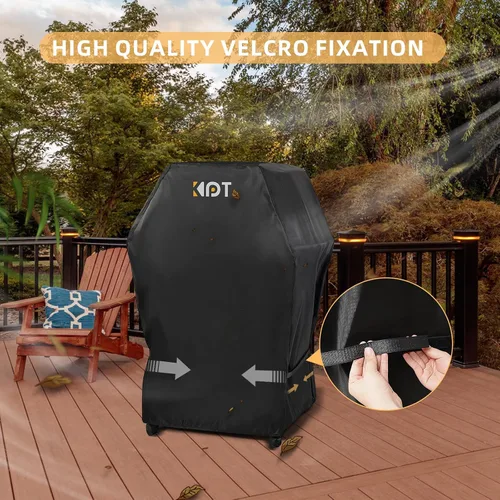 Vista 6 de KPT Cubierta de Parrilla de 30 Pulgadas para Parrilla al Aire Libre - Cubierta de BBQ 420D Resistente al Agua de Servicio Pesado con Gancho