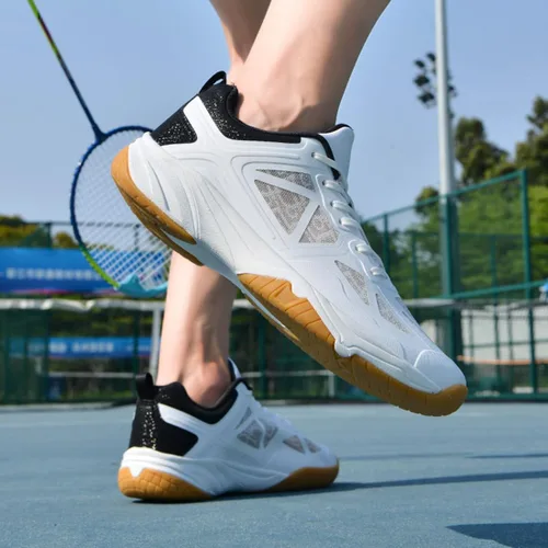 Vista 5 de Zapatos deportivos casuales de entrenamiento de squash, tenis de bádminton, zapatos de pickleball para mujer, zapatos deportivos de raqueta