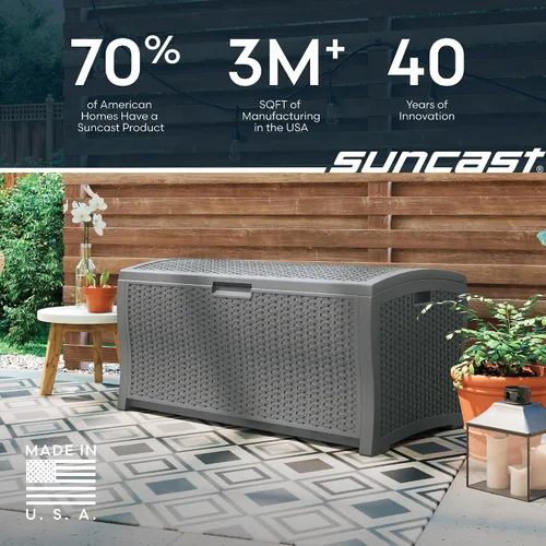 Vista 8 de Suncast DBW9936P - Cajón extra grande para terrazas de color gris oscuro