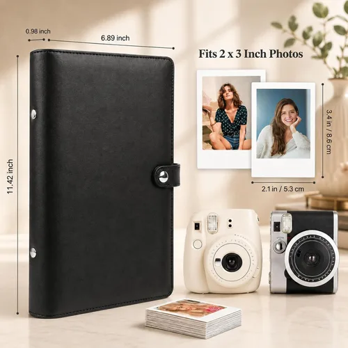 Vista 9 de Ruibytree Álbum de fotos para libro de fotos Polaroid de 2 x 3 pulgadas, capacidad de forma segura 432 imágenes de recuerdos únicos, compatible