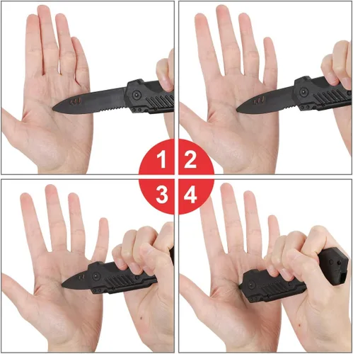 Vista 2 de 8 cuchillos retráctiles falsos – Truco de plástico para Halloween Disappear Blade Switchblade Dagger