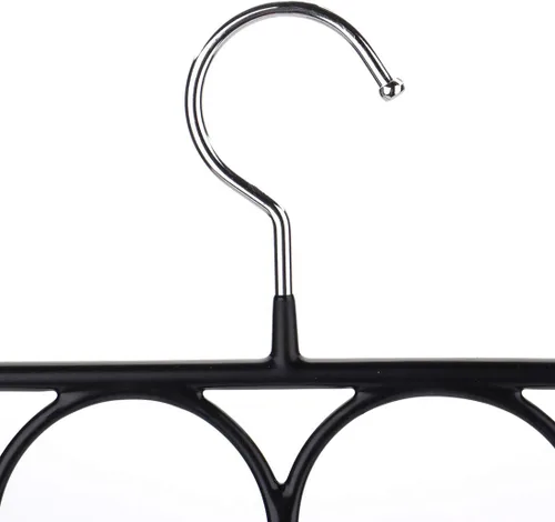 Vista 3 de Tosnail Paquete de 3 anillos de acero antideslizante para bufandas, bufandas, bufandas, soporte para bufandas, colgador de leggings, armario, ahorro