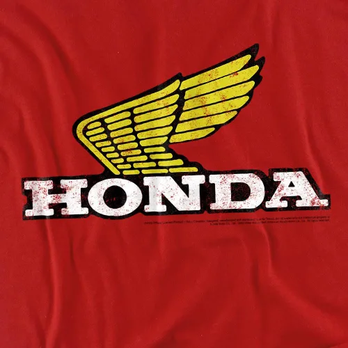 Vista 2 de Popfunk Honda Wing Logo Camiseta (S, amarillo)