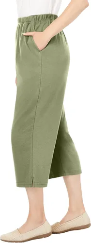 Vista 4 de Woman Within Pantalón Capri 7 day Knit de tamaño grande - petite