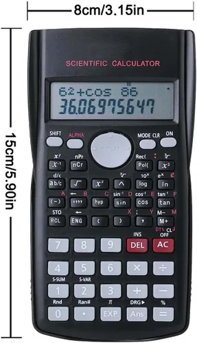 Vista 3 de Calculadoras científicas de escritorio, calculadoras científicas para estudiantes, calculadora científica de 240 funciones, 2 líneas, 10+2 dígitos