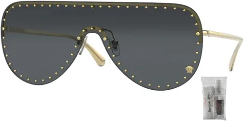 Vista 2 de Versace VE2230B Irregular Sunglasses for Women BUNDLE With Designer iWear Complimentary Eyewear Kit