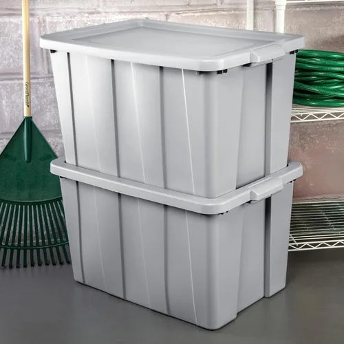 Vista 6 de Sterilite Latching Tuff1 - Recipientes con tapa, 30 galones, paquete de 8