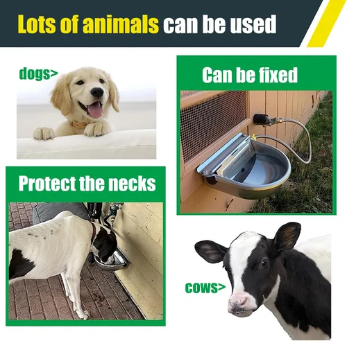 Vista 6 de Cuenco de agua automático para perro de gran tamaño, cuenco de agua potable para animales, cuenco de agua para perros al aire libre, cuenco de agua