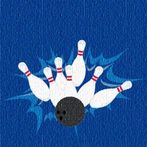 Vista 3 de Flagship Carpets Strikes N' Spares - Alfombra de área de habilidades de bolos para el hogar o la escuela, alfombra de actividades para niños