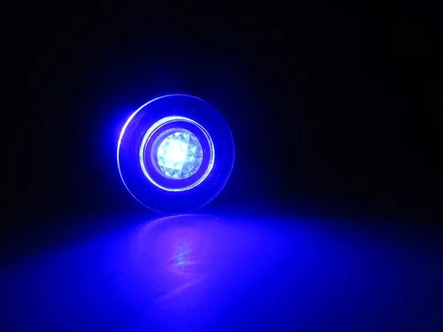 Vista 7 de Pactrade Marine 4 Piezas Bote LED Livewell Botón Redondo Azul Cortesía Luz OEM Impermeable