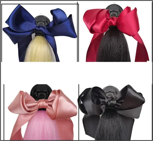 Vista 4 de 2 piezas de coletas para casco de motocicleta, cola de caballo para casco de bicicleta, trenzas para cualquier casco/diseño reutilizable con ventosa