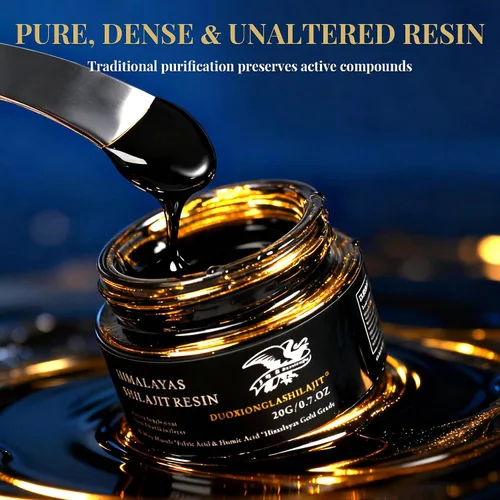 Vista 6 de Resina Shilajit del Himalaya, grado dorado puro, 100% natural con más de 85 oligominerales Impulso de energía y apoyo inmunológico para hombres