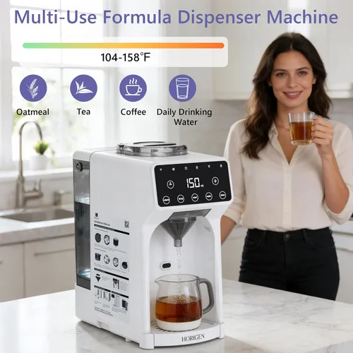 Vista 8 de Horigen Dispensador de fórmula para bebés - Máquina avanzada de fórmula WiFi con mezcla y limpieza automática, agua caliente instantánea