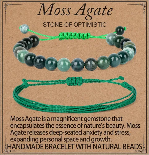 Vista 76 de LPBeads Pulsera de piedra natural hecha a mano de tamaño ajustable