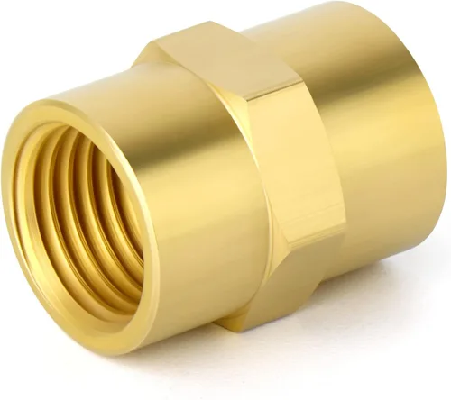 Vista 7 de GASHER 2 piezas de accesorios de tubería de latón, acoplamiento de latón, tubo hembra de 1 pulgada x tubo hembra de 1 pulgada