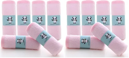 Vista 19 de HIPHOP PANDA Toallitas para bebé, rayón hecho de bambú - 2 capas ultra suaves y absorbentes, toallita facial de baño para recién nacidos - toallitas