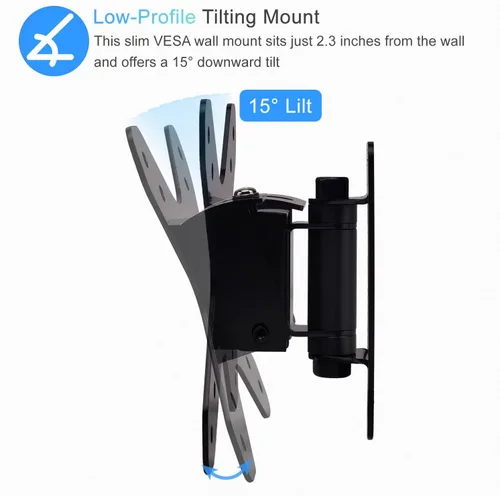 Vista 4 de IFCASE Montaje en pared VESA para monitor de TV pequeño de fácil instalación, se adapta a pantalla LCD/LED de 13-32 pulgadas (negro)