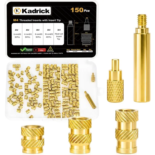 Vista 16 de 300 piezas de inserciones roscadas M2 M2.5 para plástico con puntas de ajuste térmico, kit de inserciones de ajuste térmico M2 y M2.5, inserciones