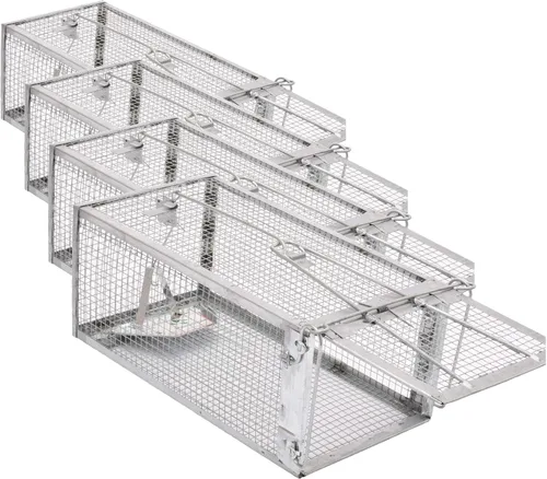 Vista 8 de Kensizer Paquete de 2 trampas para jaula animal, humana, que funciona para ratones, ratones, ardillas, ratones, ratones, ratones, hámsteres y otros