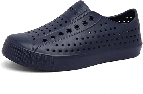 Vista 16 de FLIOZY Zuecos de jardín impermeables para hombres y mujeres, zapatos ligeros y transpirables de EVA sin cordones, cómodos y antideslizantes, calzado