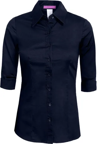 Vista 17 de NE PEOPLE Camisa de oficina con botones y manga 3/4 a medida para mujer