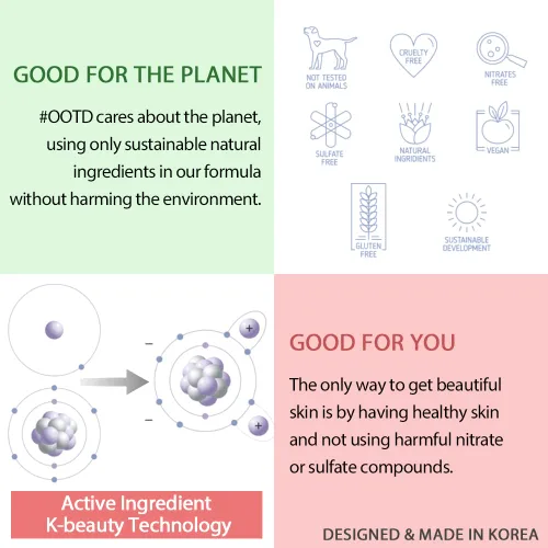 Vista 8 de OOTD - Suero y crema facial intensiva vegana para ojos (paquete de 5) Solución de cuidado de la piel durante todo el día de Corea para pieles
