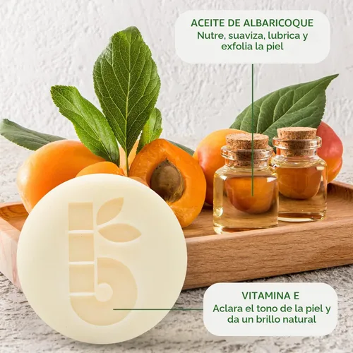 Vista 2 de Bambaw Jabón de afeitar para mujer 2.8 onzas Jabón de afeitar de aceite de albaricoque y vitamina E Barra de afeitar para todo