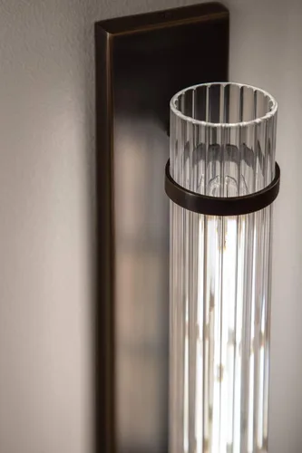 Vista 3 de Hudson Valley Lighting Shaw - Aplique de pared LED con acabado de bronce antiguo