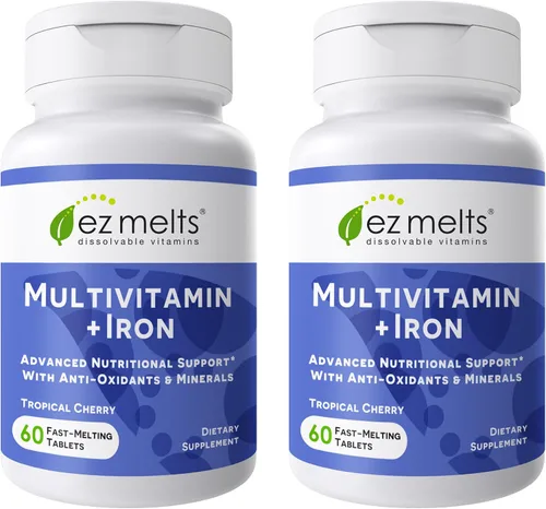 Vista 14 de EZ Melts Multivitamínico + Hierro - Multivitamínico diario para mujeres y hombres - Apoya niveles de energía saludables y protección antioxidante