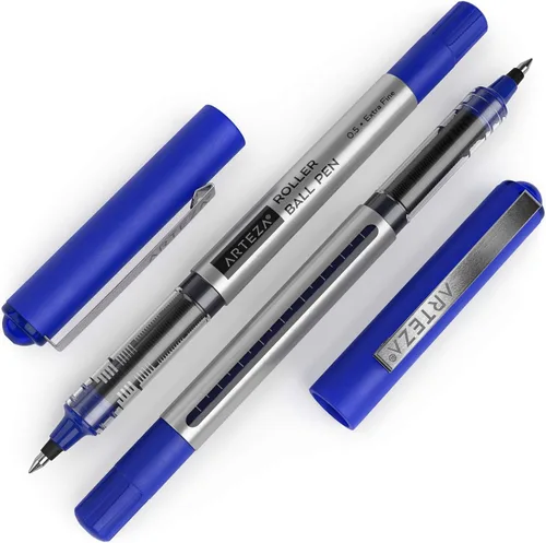Vista 2 de ARTEZA Bolígrafos de punta fina, paquete de 20 bolígrafos de tinta líquida azul de 0.020 in para diario de viñetas, material de oficina