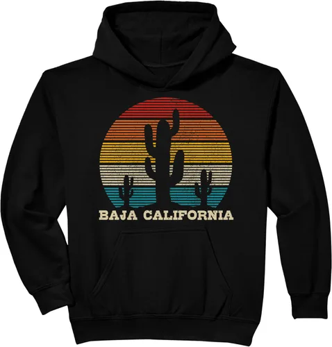 Vista 11 de Baja California Cactus Vintage Retro Desert Souvenir Gift Sudadera con capucha Negro