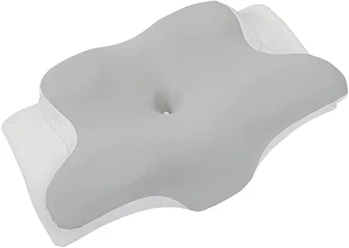 Vista 12 de Almohada cervical de espuma viscoelástica con contorno de mariposa, almohada ortopédica de apoyo para el cuello para dormir de lado y de espalda