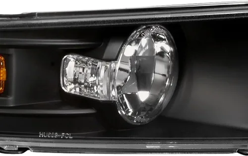 Vista 3 de SPEC-D TUNING Faros de parachoques con carcasa negra y lentes transparentes compatibles con Ford Mustang Gt V6 2005-2009, par de montaje izquierdo