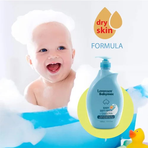 Vista 4 de Combo Lovercare Babymac Baby Soft Bath+Cabra leche y champú para bebés - 33.8 fl oz cada uno