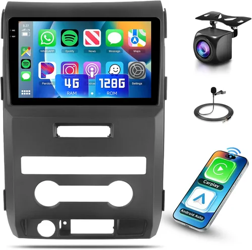 Vista 8 de Radio estéreo de coche WiFi de 5 GHz para Ford F150 2009-2014, pantalla táctil de 9 pulgadas/Android 15/CarPlay inalámbrico/Android Auto/DSP