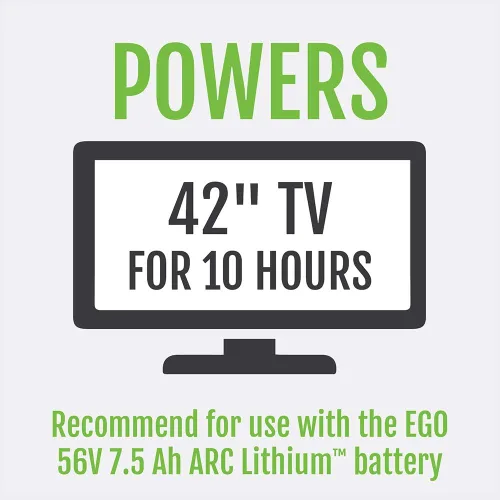 Vista 5 de EGO POWER+ Inversor Portátil, 150W, Generador de Inversor de Potencia, Silencioso, Batería y Cargador No Incluidos - PAD1500