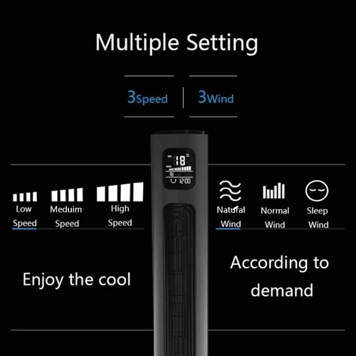 Vista 6 de Air Cooler for Home Office Evaporative Coolers Quiet Cooling Tower Fan with Remote Control Ioniser 15 Timer and 3 Speed Settings Oscillating