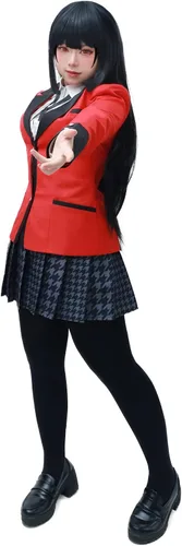 Vista 3 de C-ZOFEK Jabami Yumeko Cosplay Disfraz japonés uniforme escolar talla EE.UU. para mujer