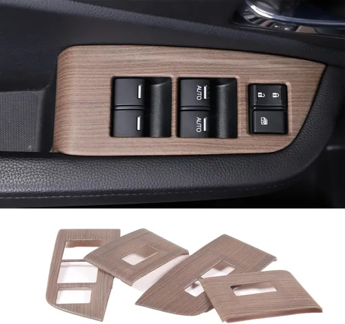 Vista 10 de 4 piezas Panel de Interruptor de Elevación de Ventana Marco Cubierta Moldura para Honda Pilot 2016-2022/Passport 2019-2023, Material ABS Accesorios