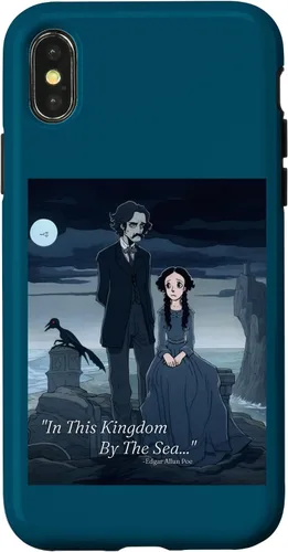Vista 5 de Funda estética gótica para iPhone 12/12 Pro Edgar Allan Poe y Annabel Lee