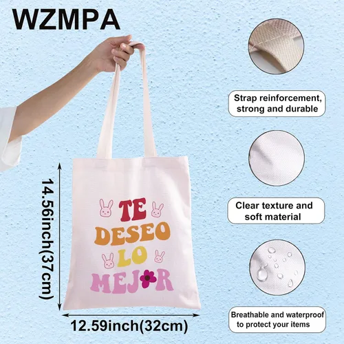 Vista 2 de WZMPA Bolsa de maquillaje para cosméticos de música latina, regalo inspirado en la música, bolsa de maquillaje con cremallera para amigos