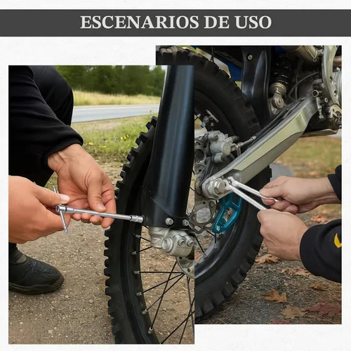 Vista 7 de Kit de Herramientas de Motocross de 26 Piezas Incluye Llave Combinada, Broca Hexagonal, Brocas, Manga, Destornillador, Controlador de Mango en T